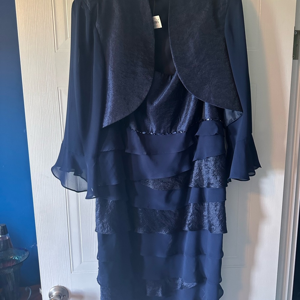 SL Fashions Midnight Blue Dress with jacket